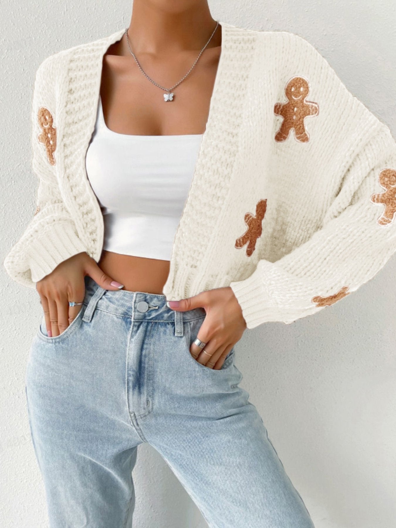 Mia | Holiday Gingerbread Cardigan