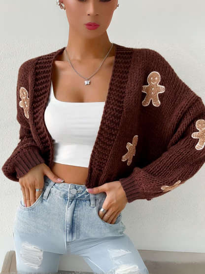 Mia | Holiday Gingerbread Cardigan