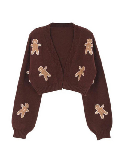 Mia | Holiday Gingerbread Cardigan