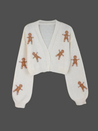 Mia | Holiday Gingerbread Cardigan